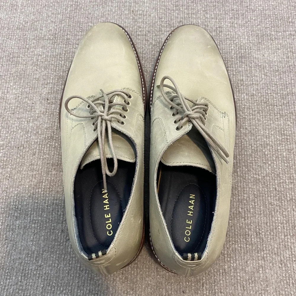 Cole Haan Shoes Mens Size 11 M‎ Beige Nubuck Derby Dress Oxford Casual C31420